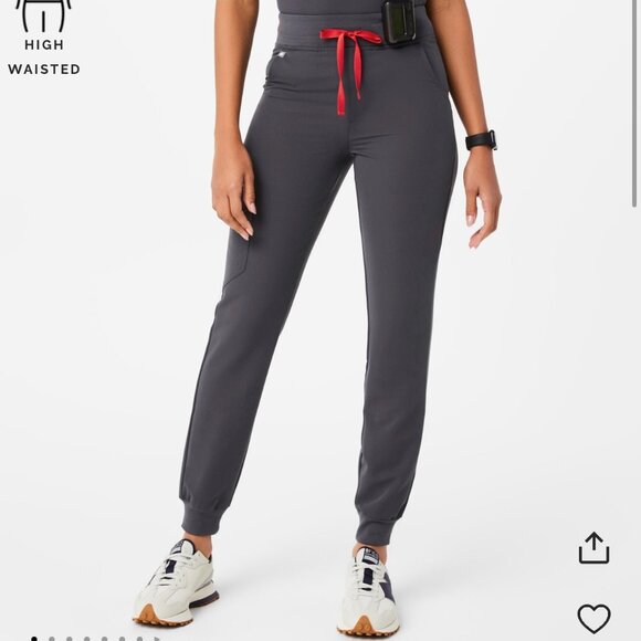 Figs Pants - FIGS charcoal high waisted zamora jogger, large tall